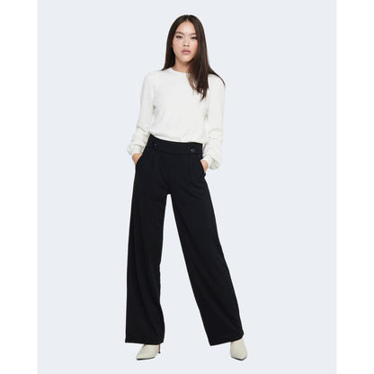 Black Polyester Jeans & Pant