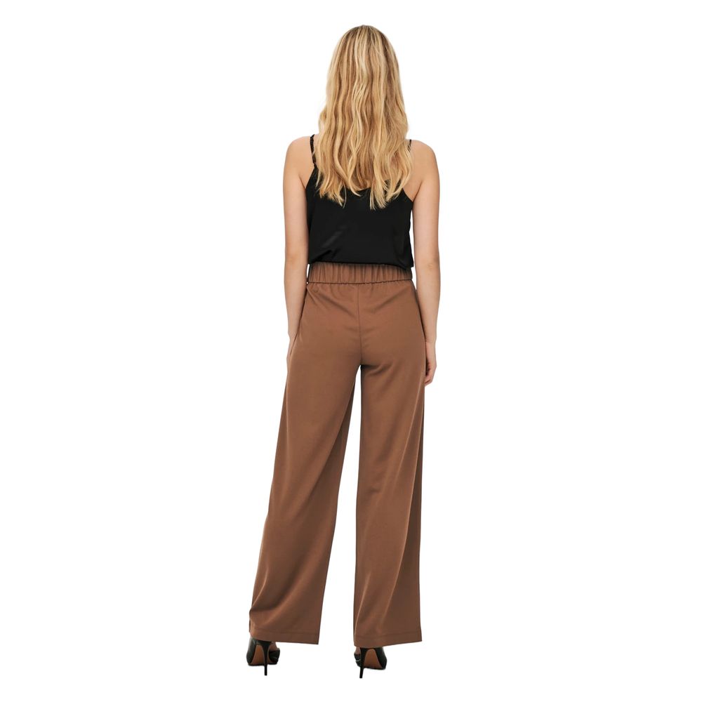 Brown Polyester Jeans & Pant