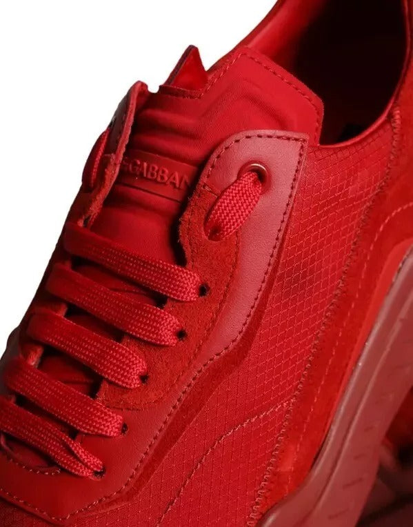 Red Leather Daymaster Low Top Sneakers Shoes