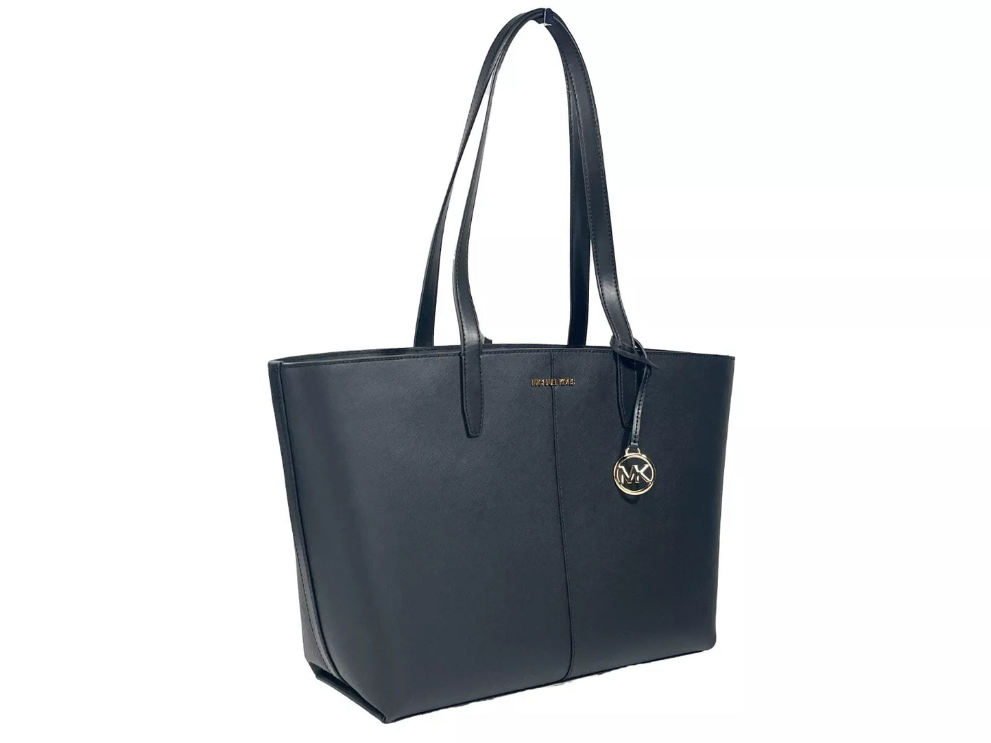 Medium Zip Top Tote Carryall Bag Black