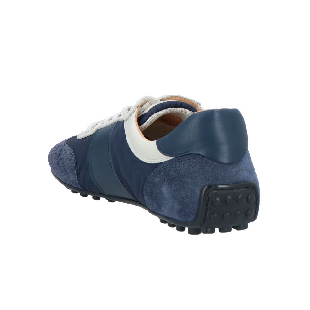 Blue Leather Men Sneaker