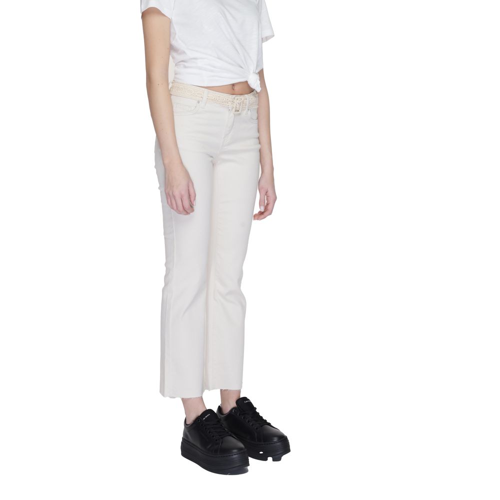 Beige Cotton Jeans & Pant