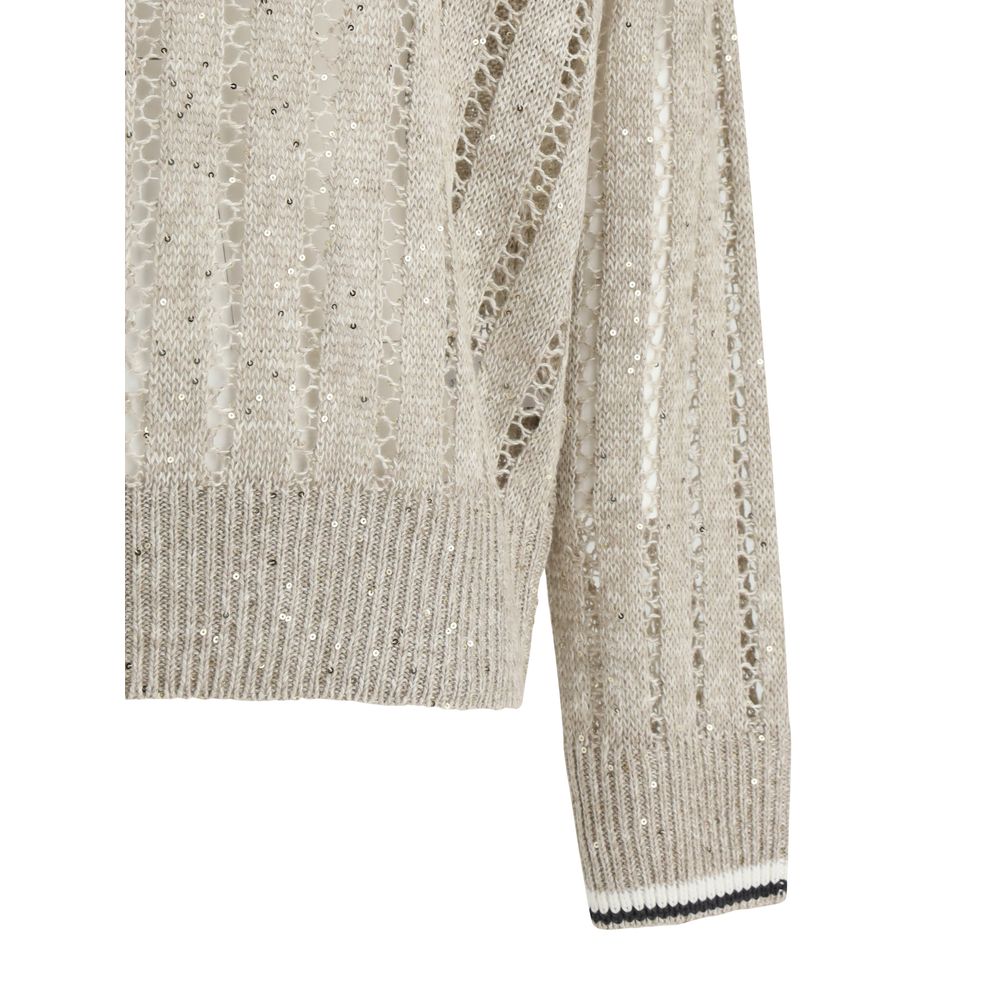 Perforated Sweater with sequins