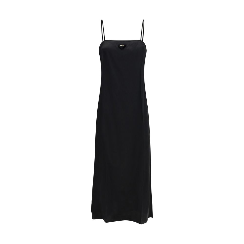 Long silk slip Dress