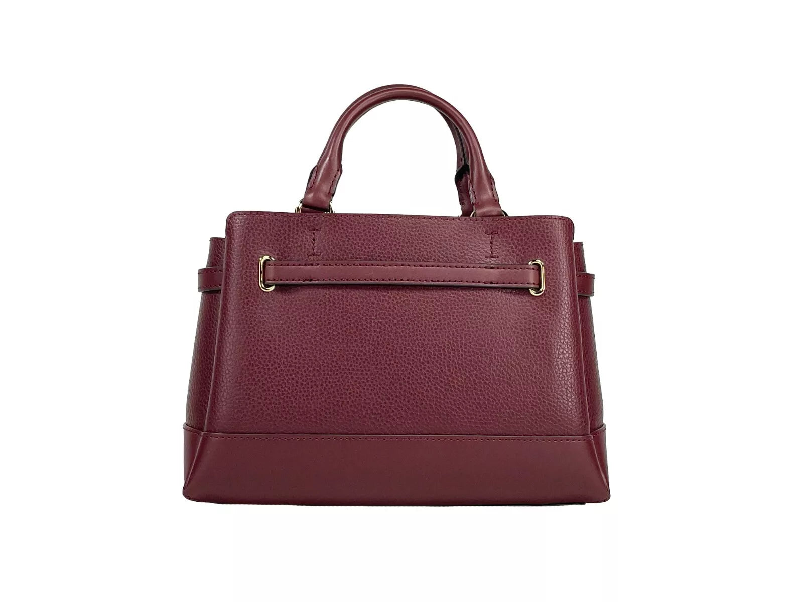 Reed Small Leather Belted Satchel Crossbody Bag Oxblood