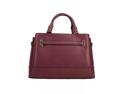 Reed Small Leather Belted Satchel Crossbody Bag Oxblood