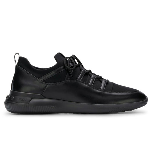 Black Calfskin Leather Men Sneaker