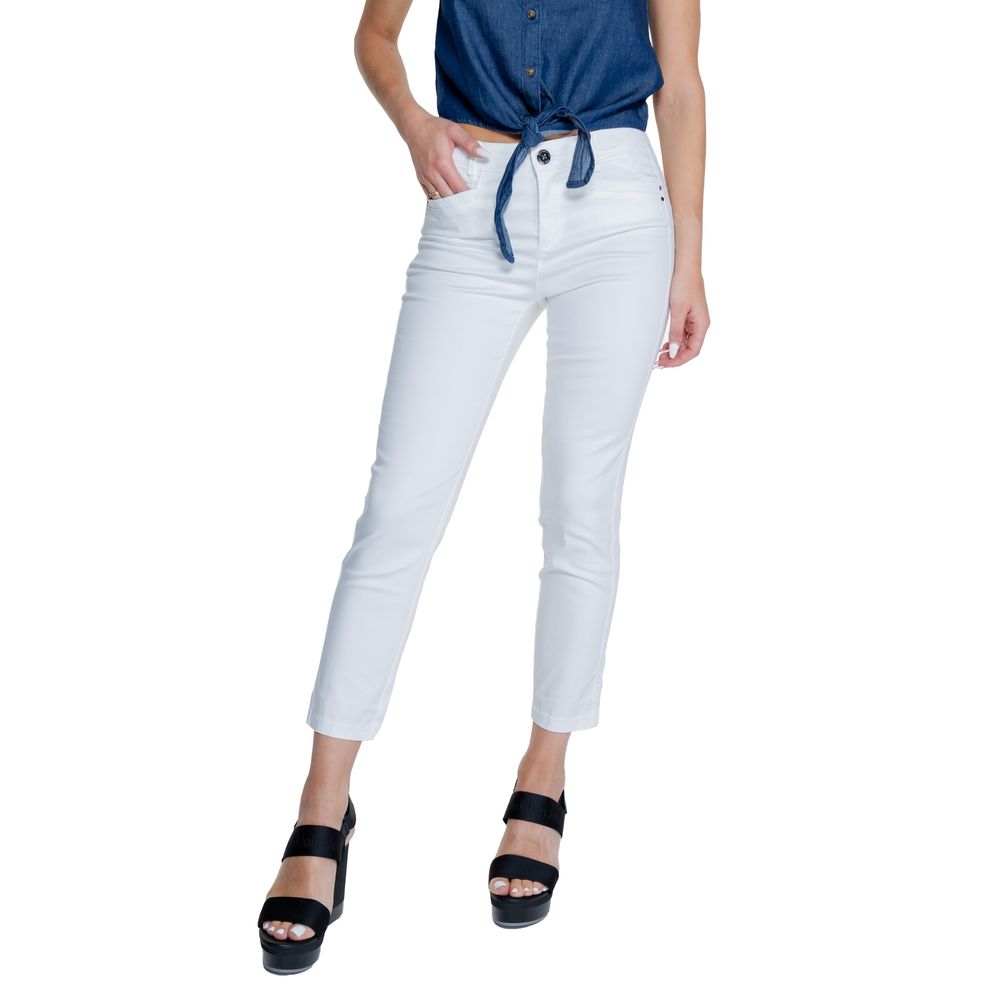 White Cotton Jeans & Pant