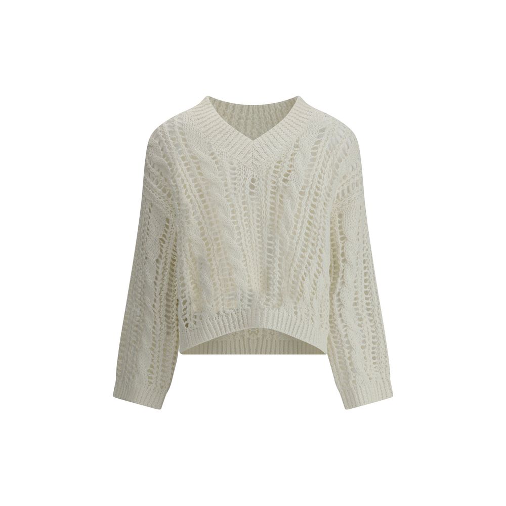 Lace-knit  Sweater