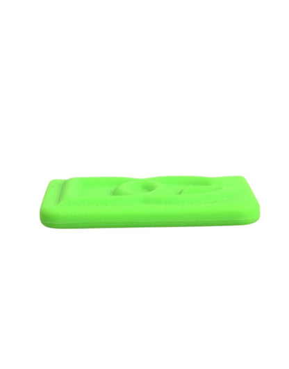 Neon Green Silicon Embossed Logo Card Holder Wallet