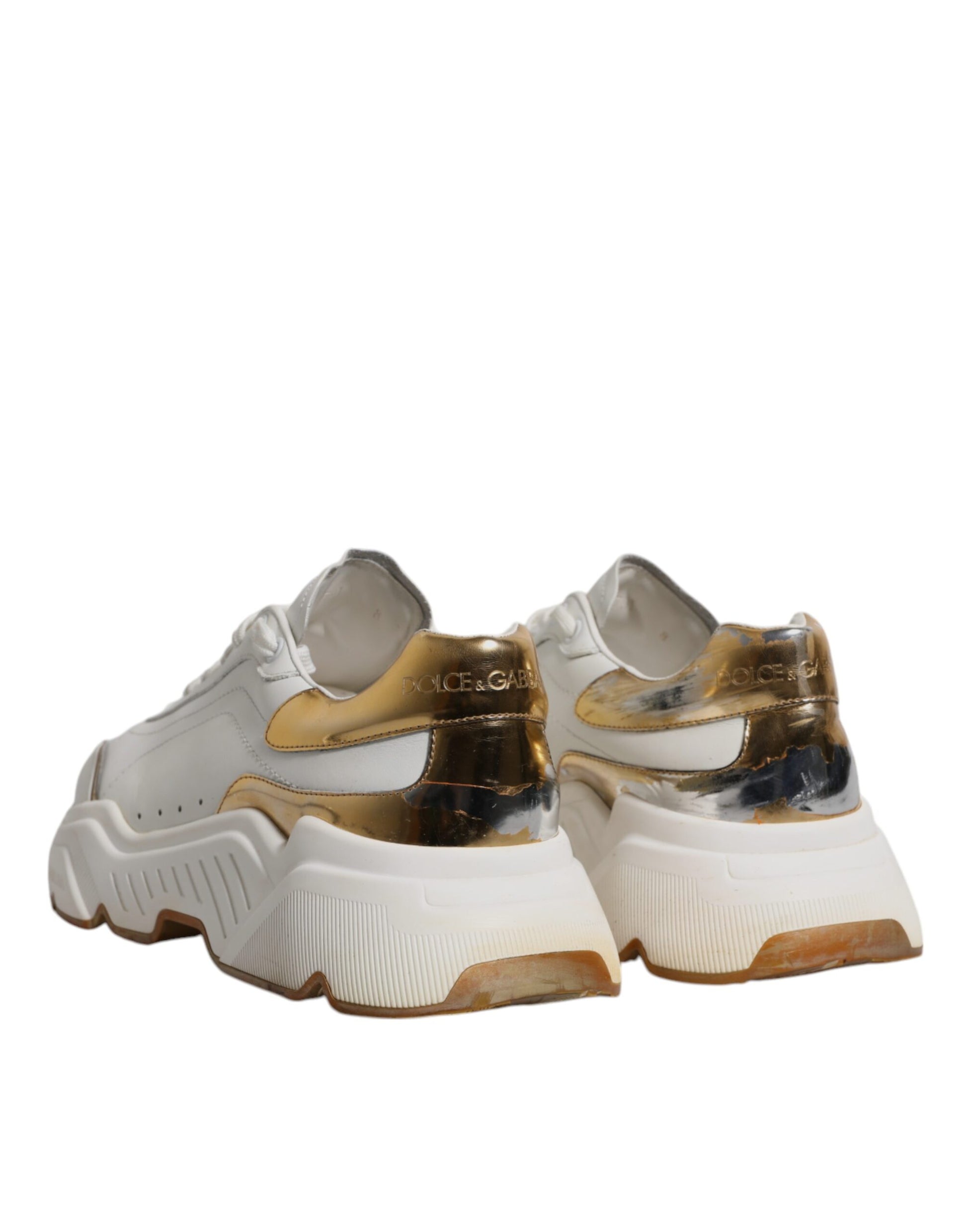 White Gold DAYMASTER Leather Sneakers Shoes