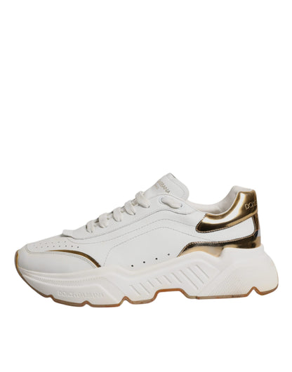 White Gold DAYMASTER Leather Sneakers Shoes