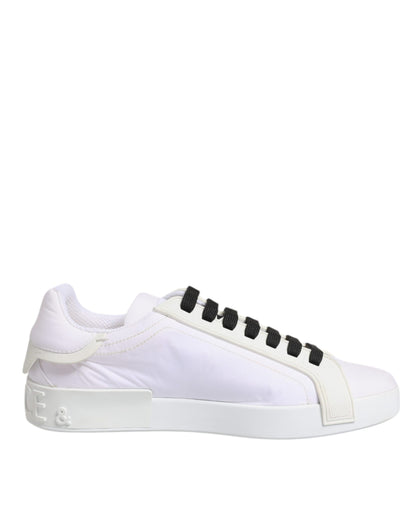 White Portofino Logo Low Top Sneakers Shoes