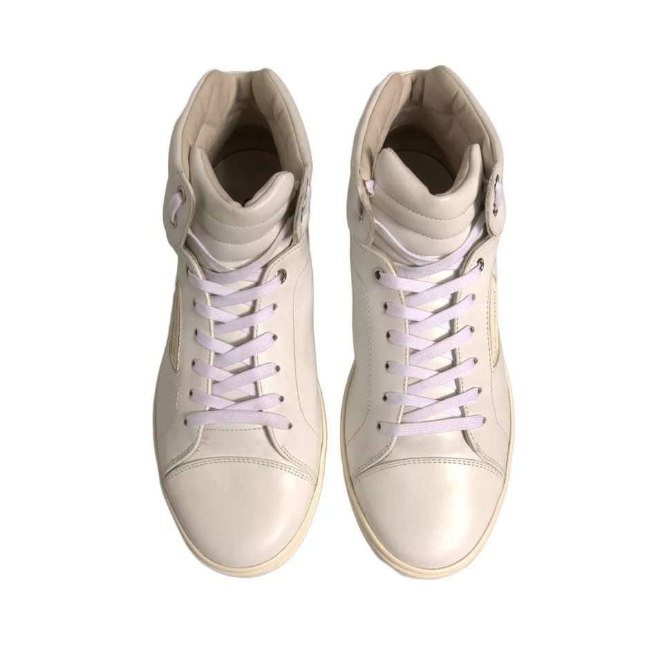 White London Logo High Top Sneakers Shoes