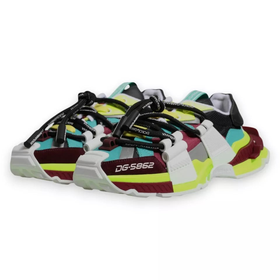 Multicolor Panelled Space Men Sneakers Shoes