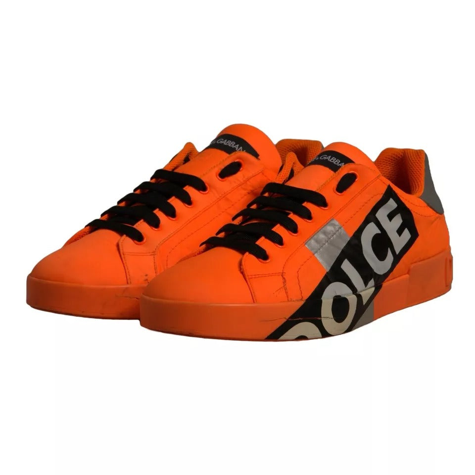 Orange Portofino Logo Tape Men Sneakers Shoes