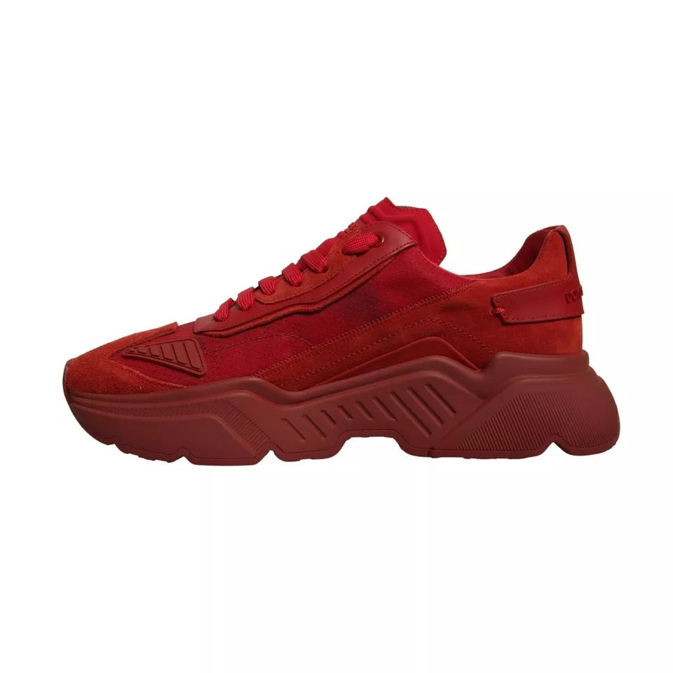 Red Leather Daymaster Low Top Sneakers Shoes