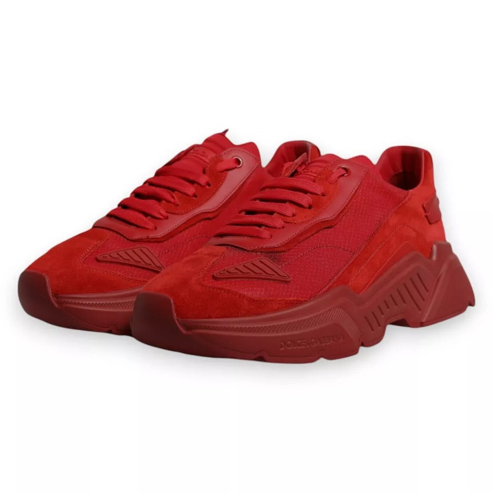 Red Leather Daymaster Low Top Sneakers Shoes