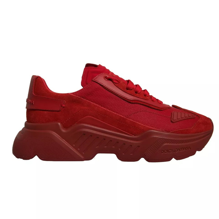 Red Leather Daymaster Low Top Sneakers Shoes