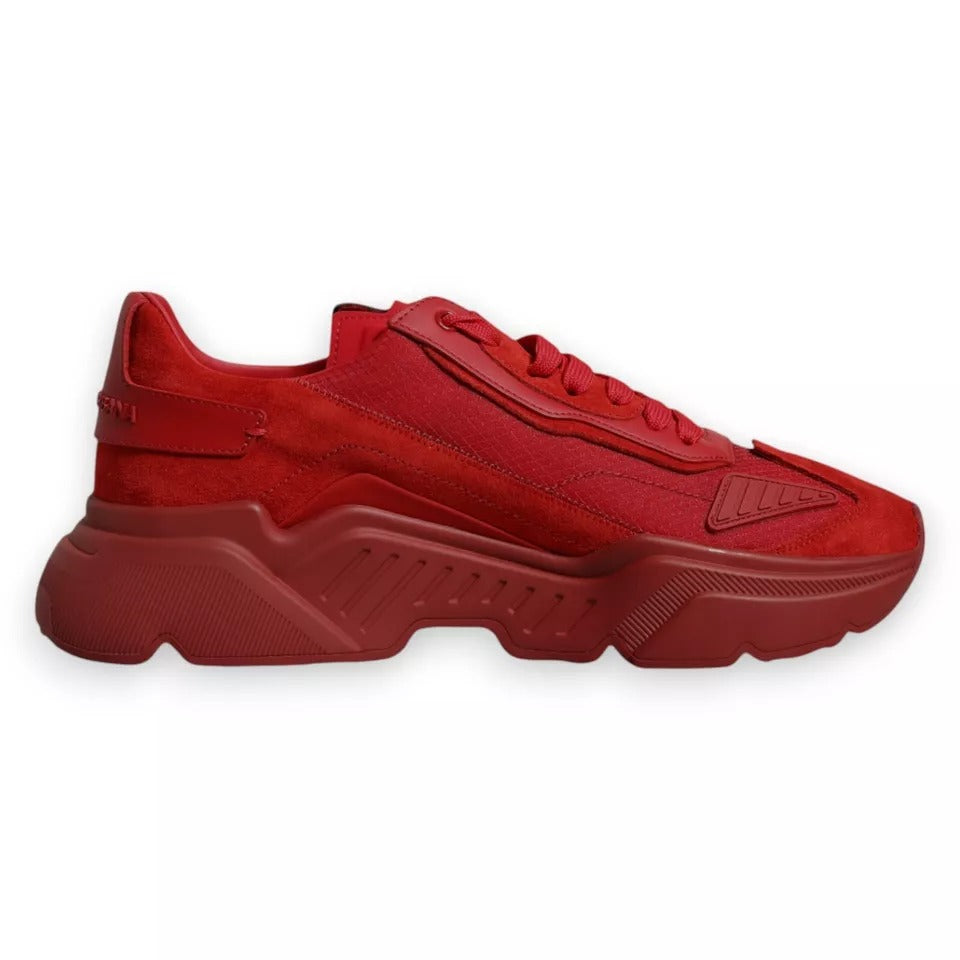 Red Leather Daymaster Low Top Sneakers Shoes