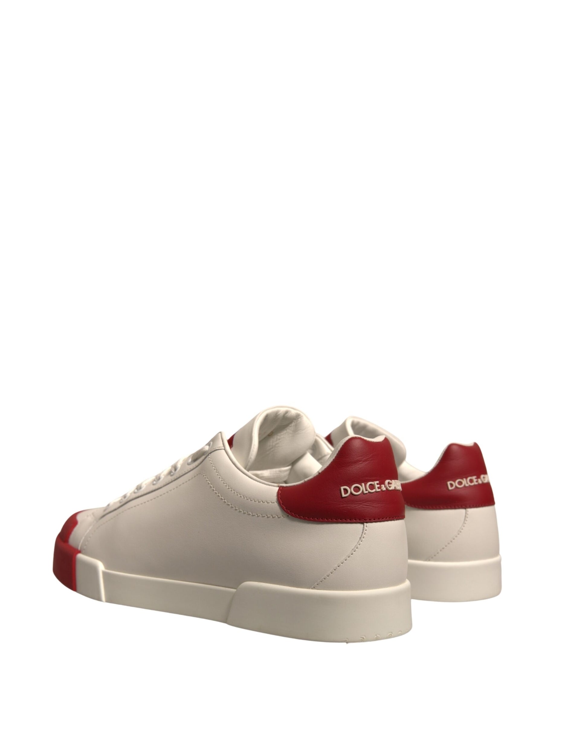 White Leather Logo Portofino Sneakers Shoes