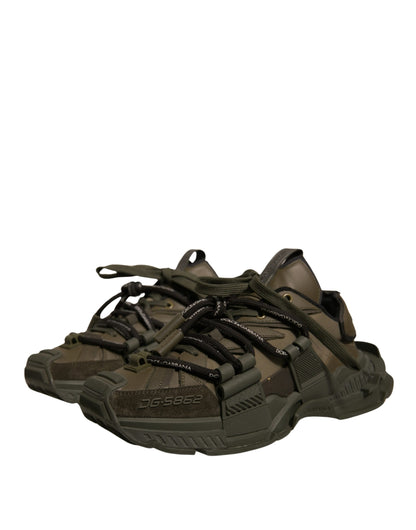 Military Green Space Low Top Sneakers Shoes