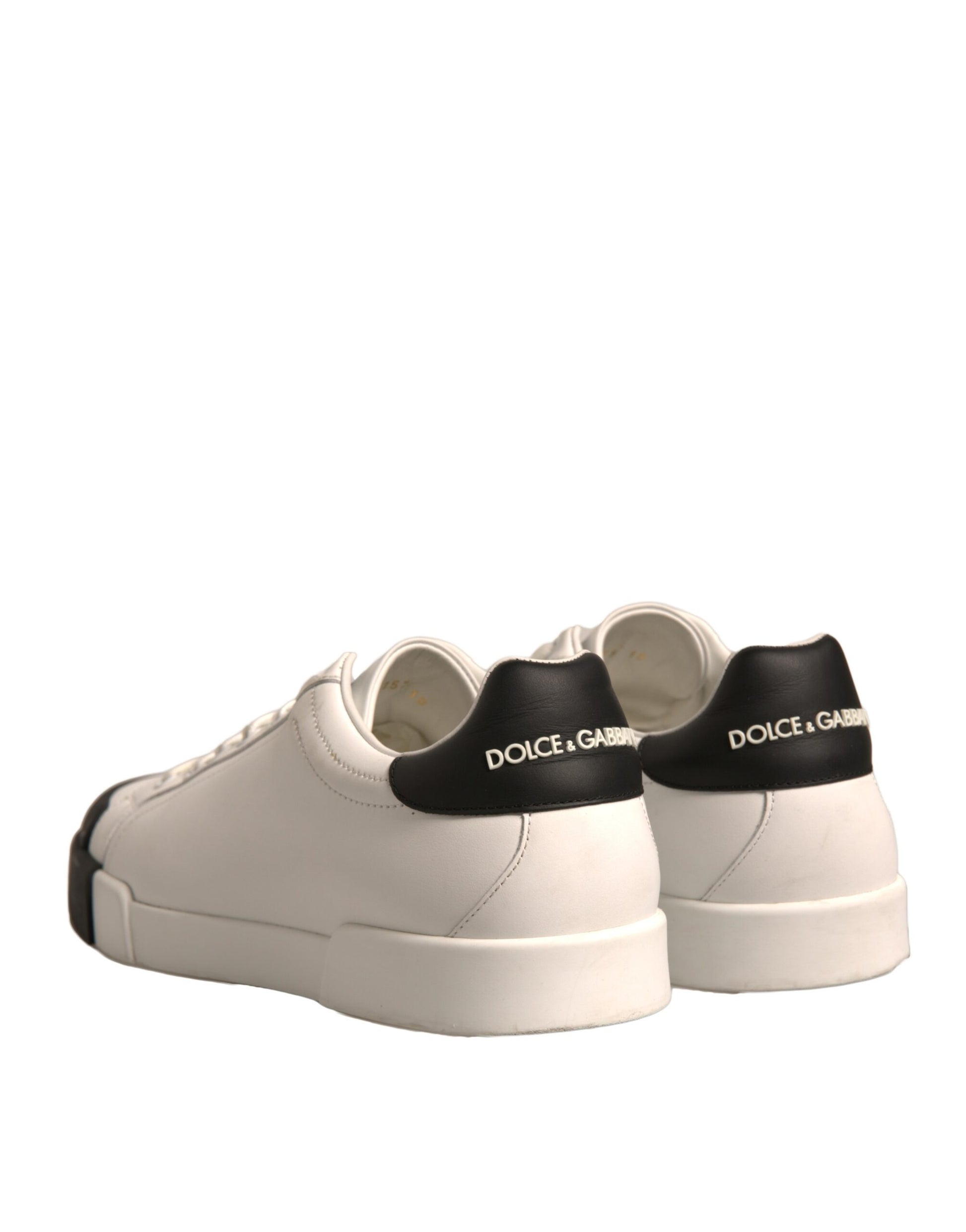 White Leather Logo Portofino Sneakers Shoes