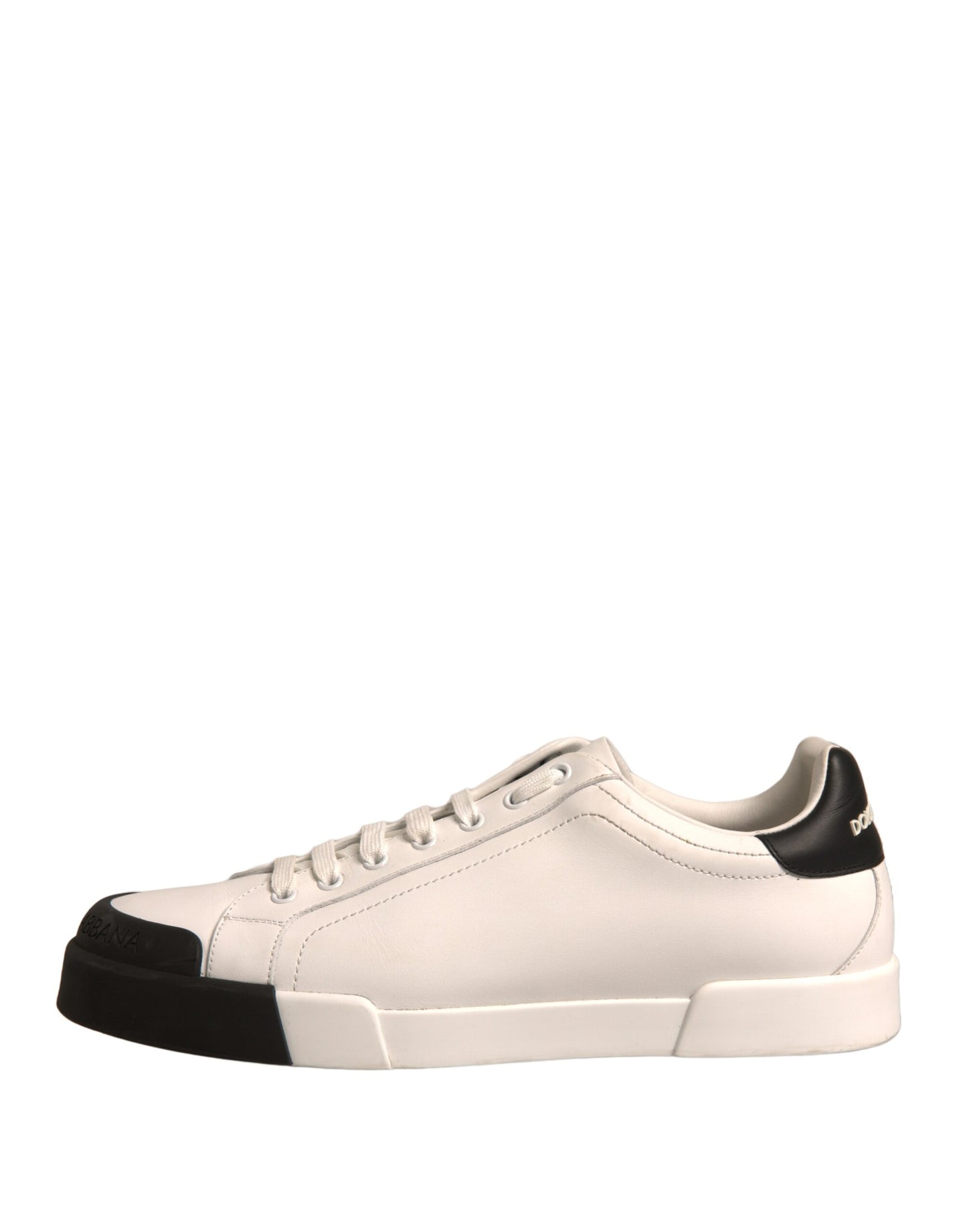 White Leather Logo Portofino Sneakers Shoes