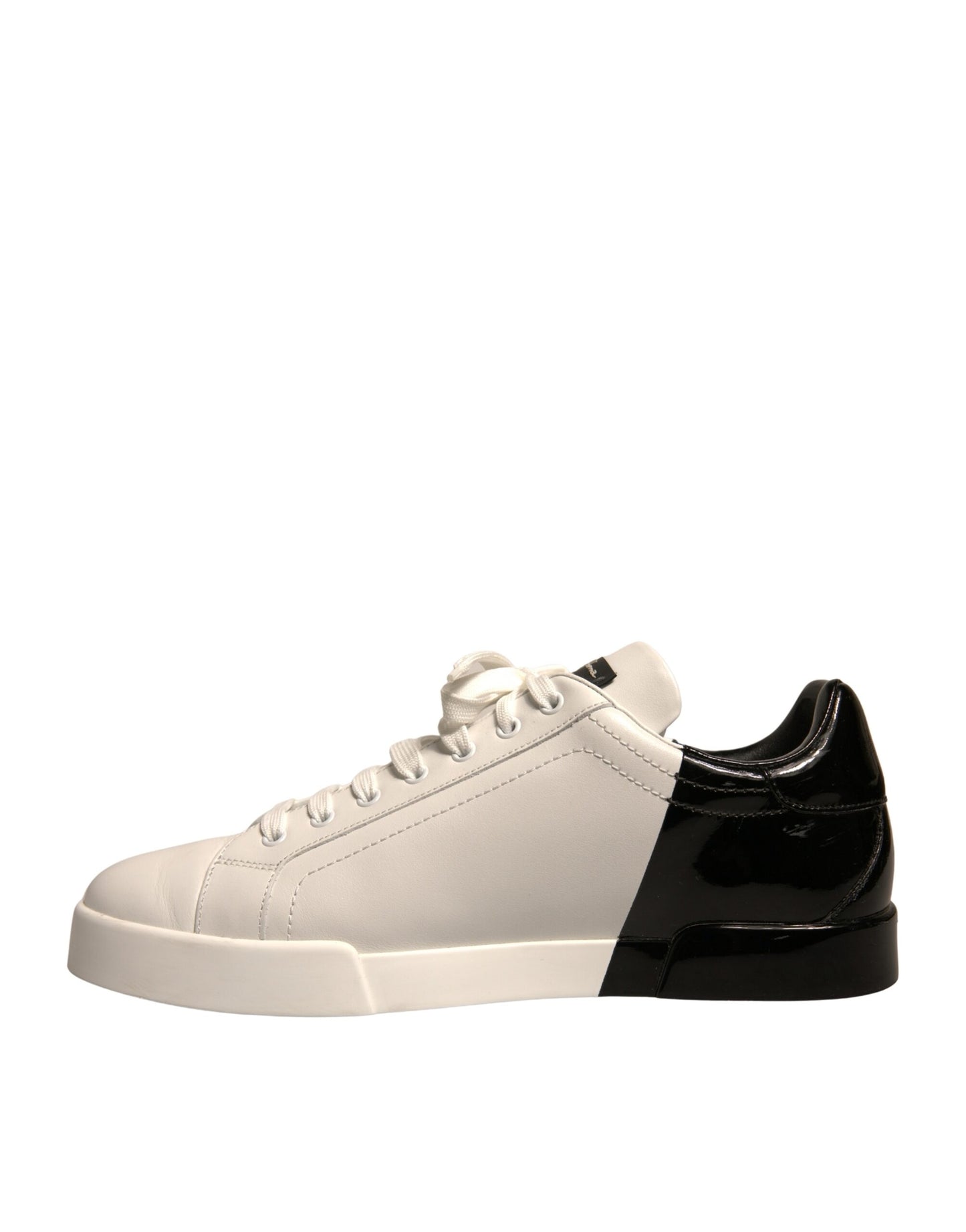 White Black Logo Portofino Sneaker Men Shoes