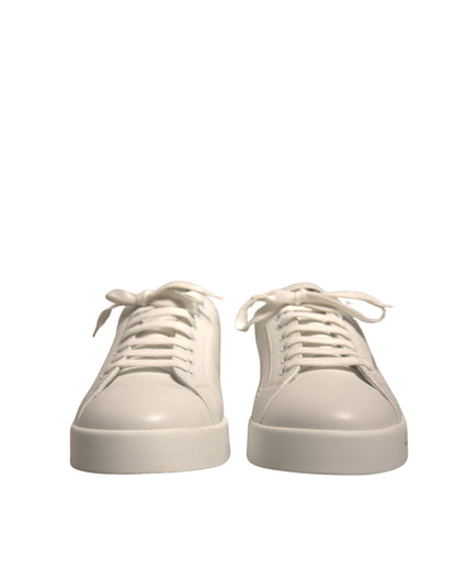 White Black Logo Portofino Sneakers Shoes