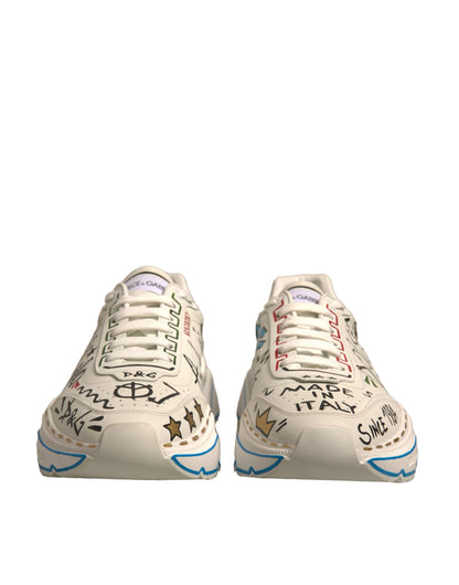 White Daymaster Hand Painted Sneakers Shoes