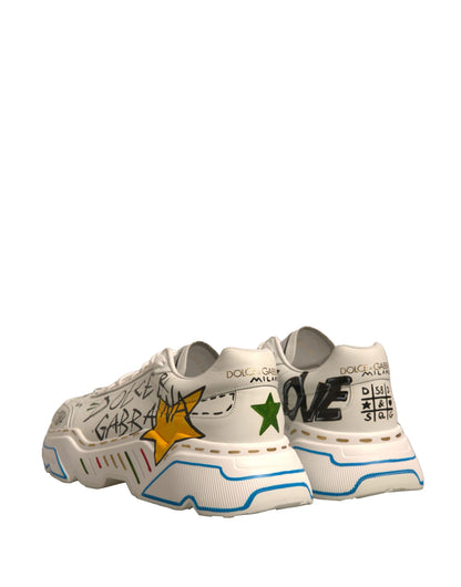 White Daymaster Hand Painted Sneakers Shoes