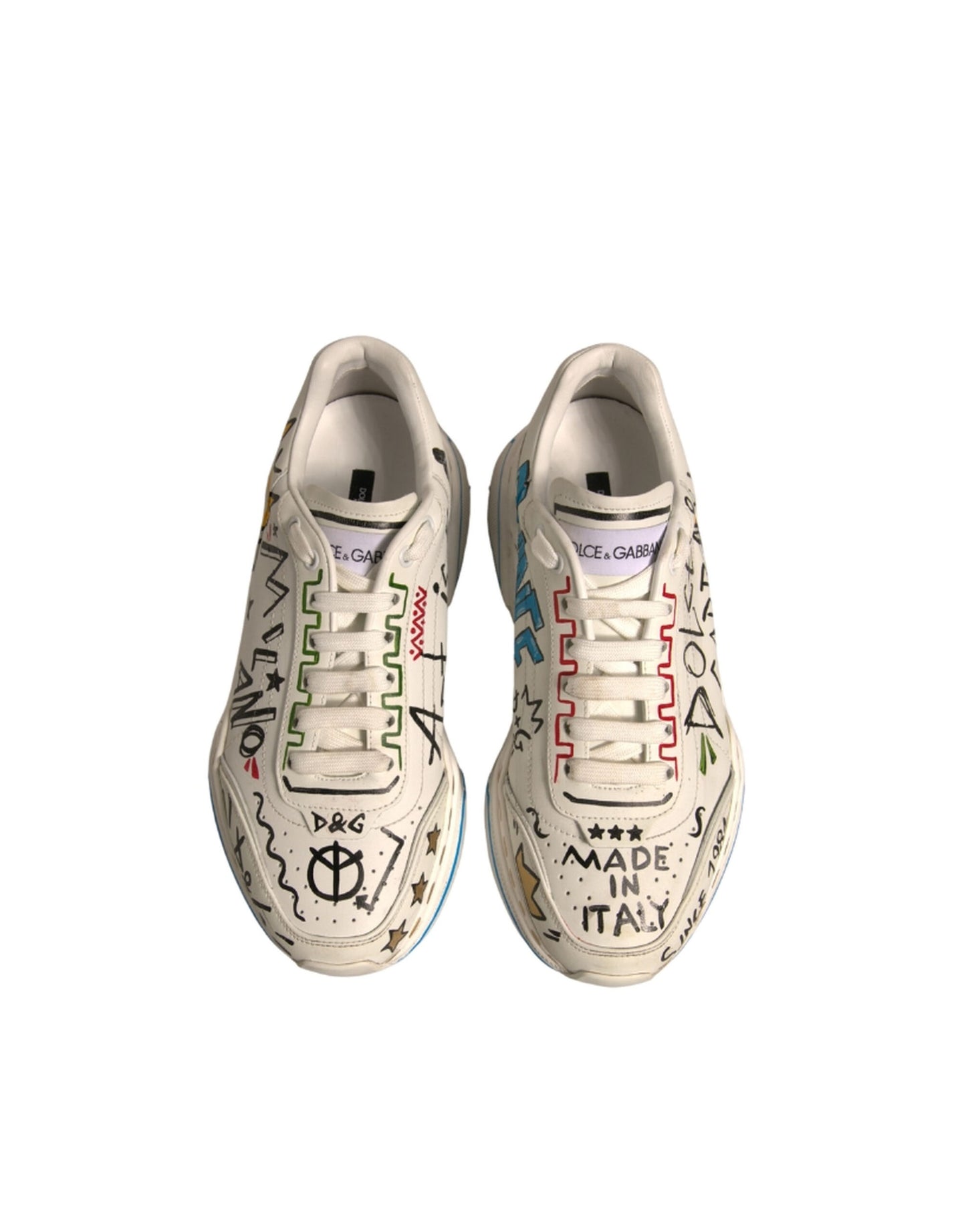 White Daymaster Hand Painted Sneakers Shoes