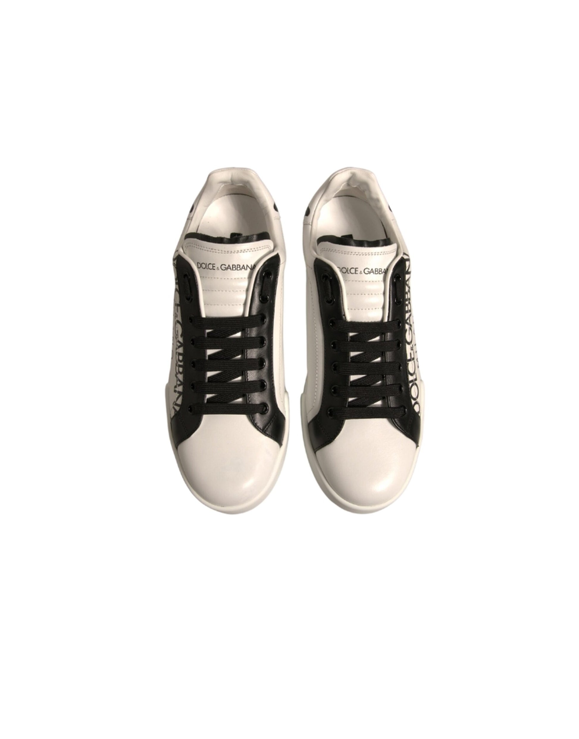 White Leather Portofino Low Top Sneakers Shoes