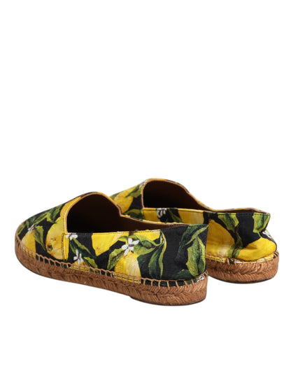 Multicolor Lemon Slip On Espadrilles Shoes