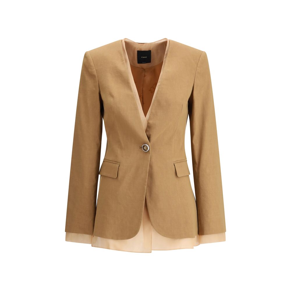 Blazer with semi-transparent details