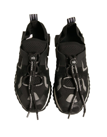 Black Mesh Sorrento Trekking Sneakers Shoes