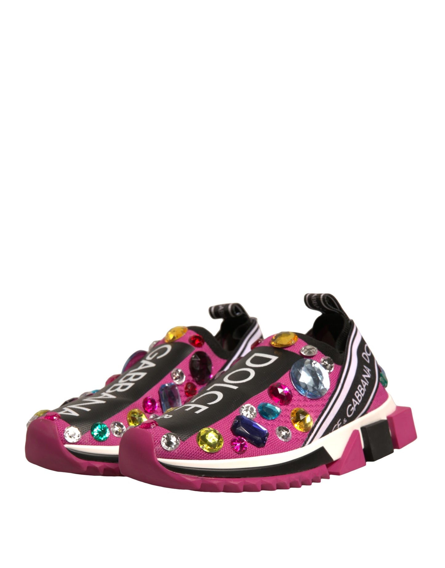 Pink Sorrento Crystals Low Top Sneakers Shoes