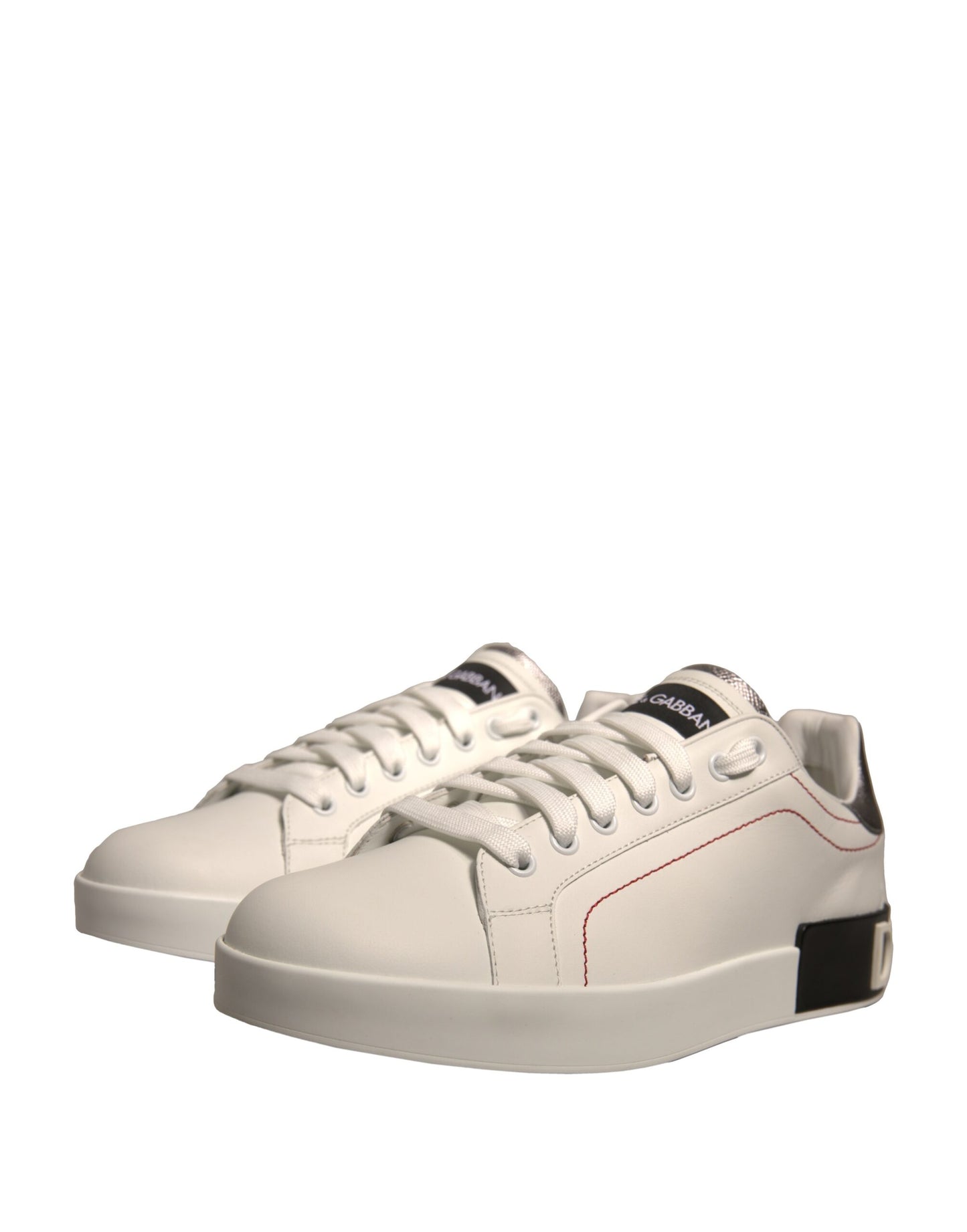 White Leather Classic Low Top Sneakers Shoes