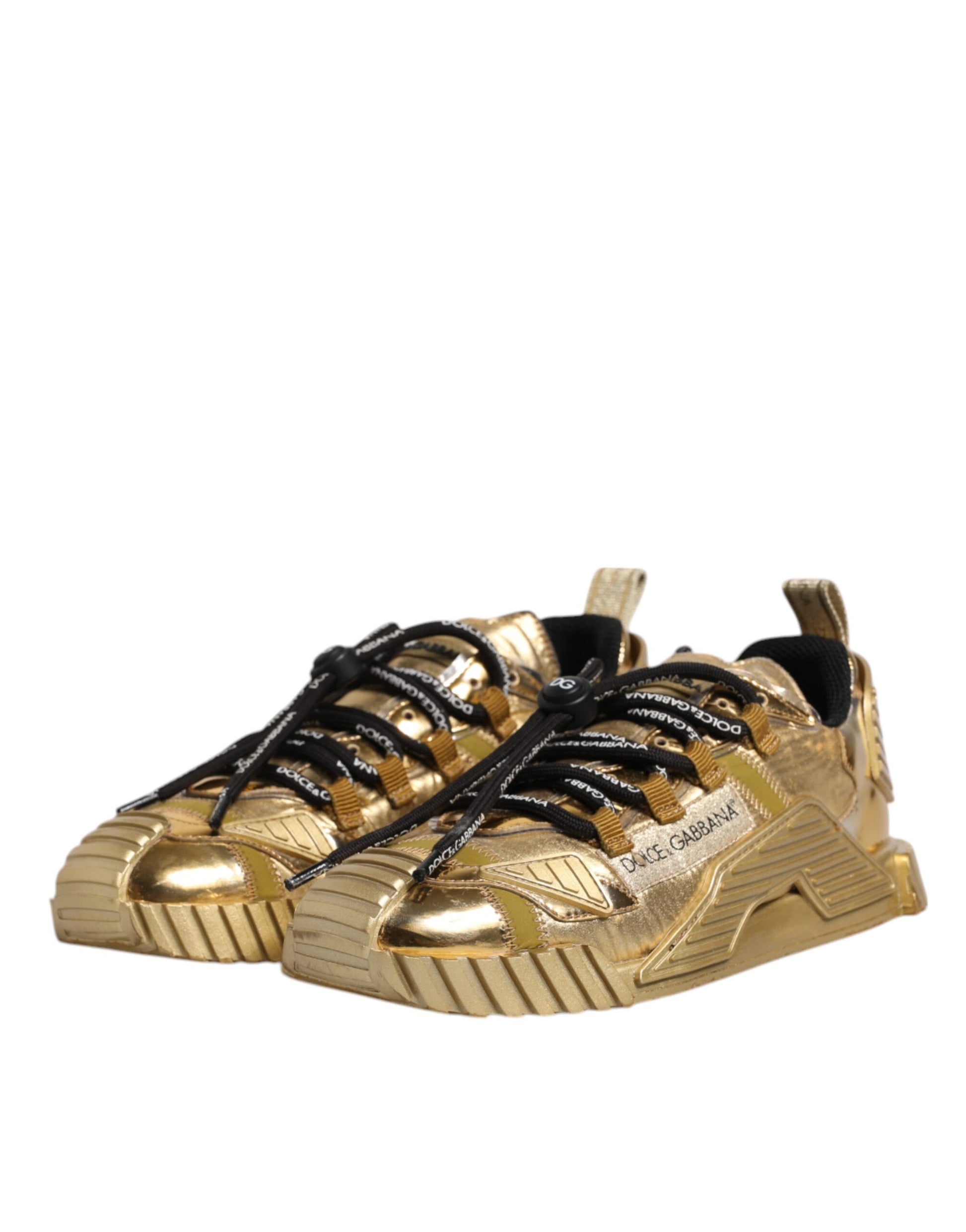 Gold Stretch Lace Up NS1 Sneakers Shoes