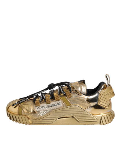 Gold Stretch Lace Up NS1 Sneakers Shoes