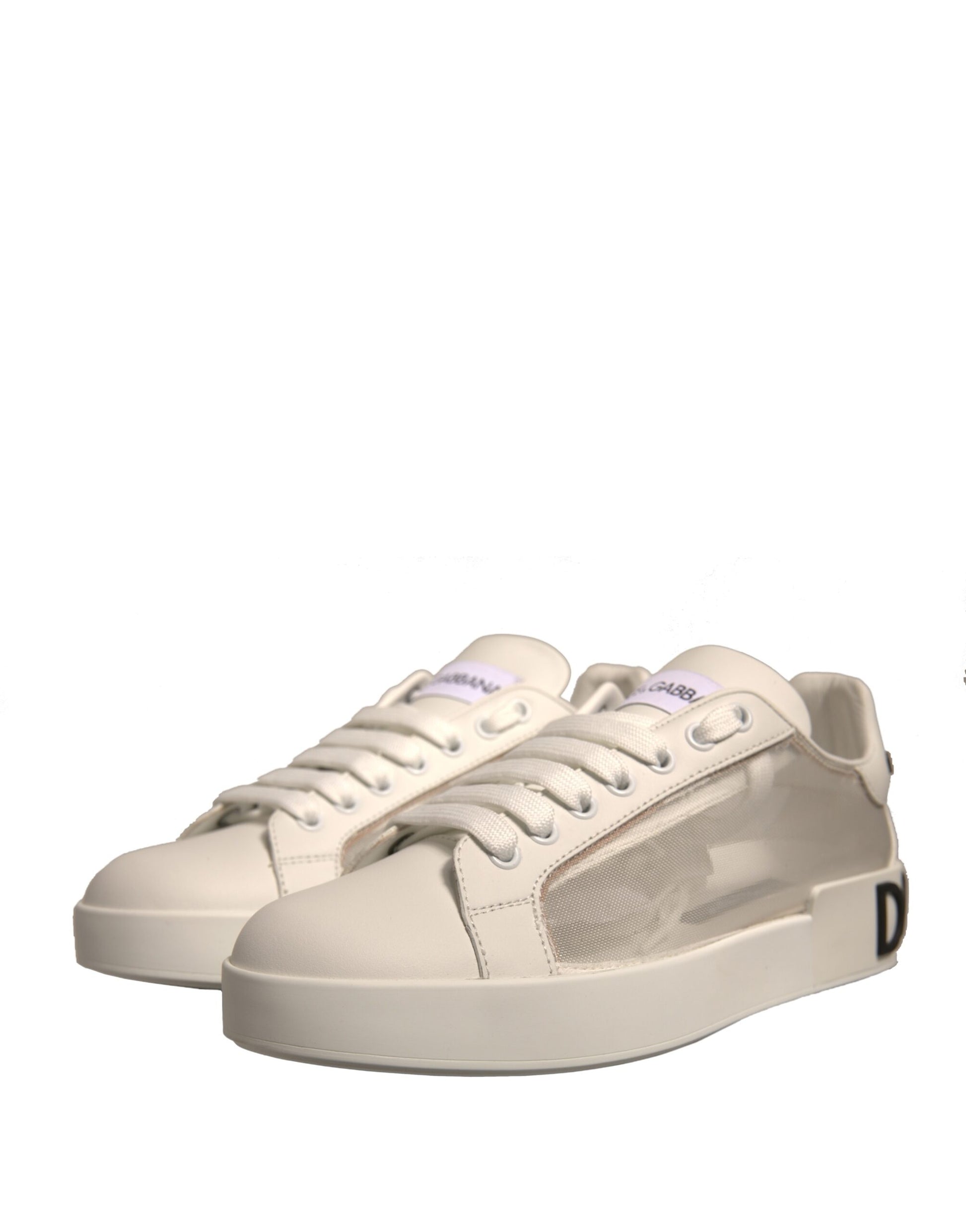 White Calf Leather Portofino Sneakers Shoes