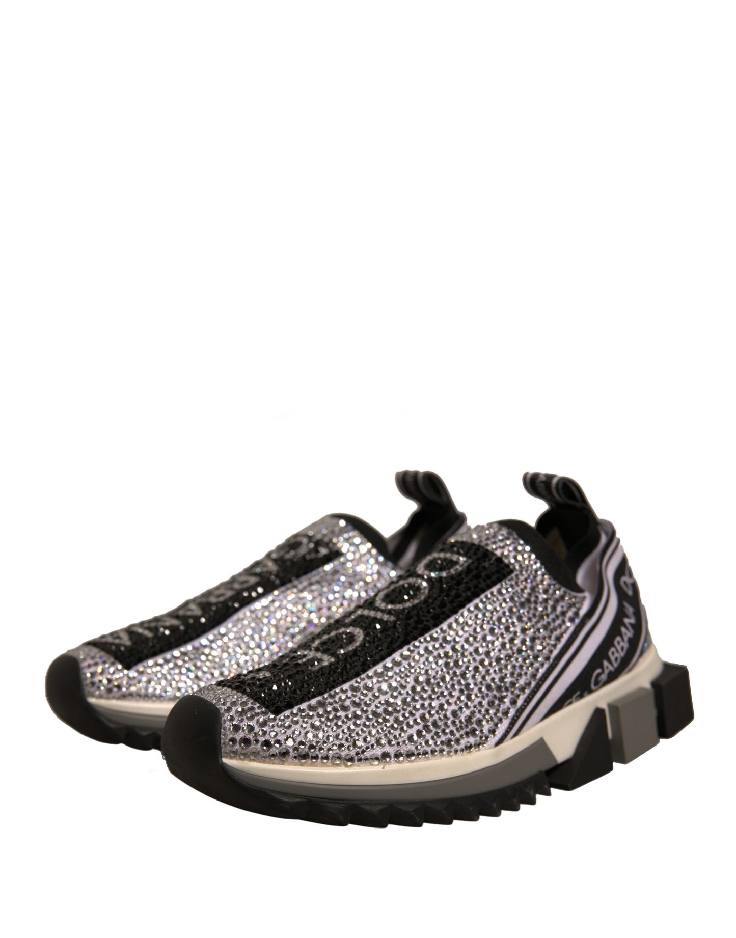 Silver Rhinestones Sorrento Sneakers Shoes