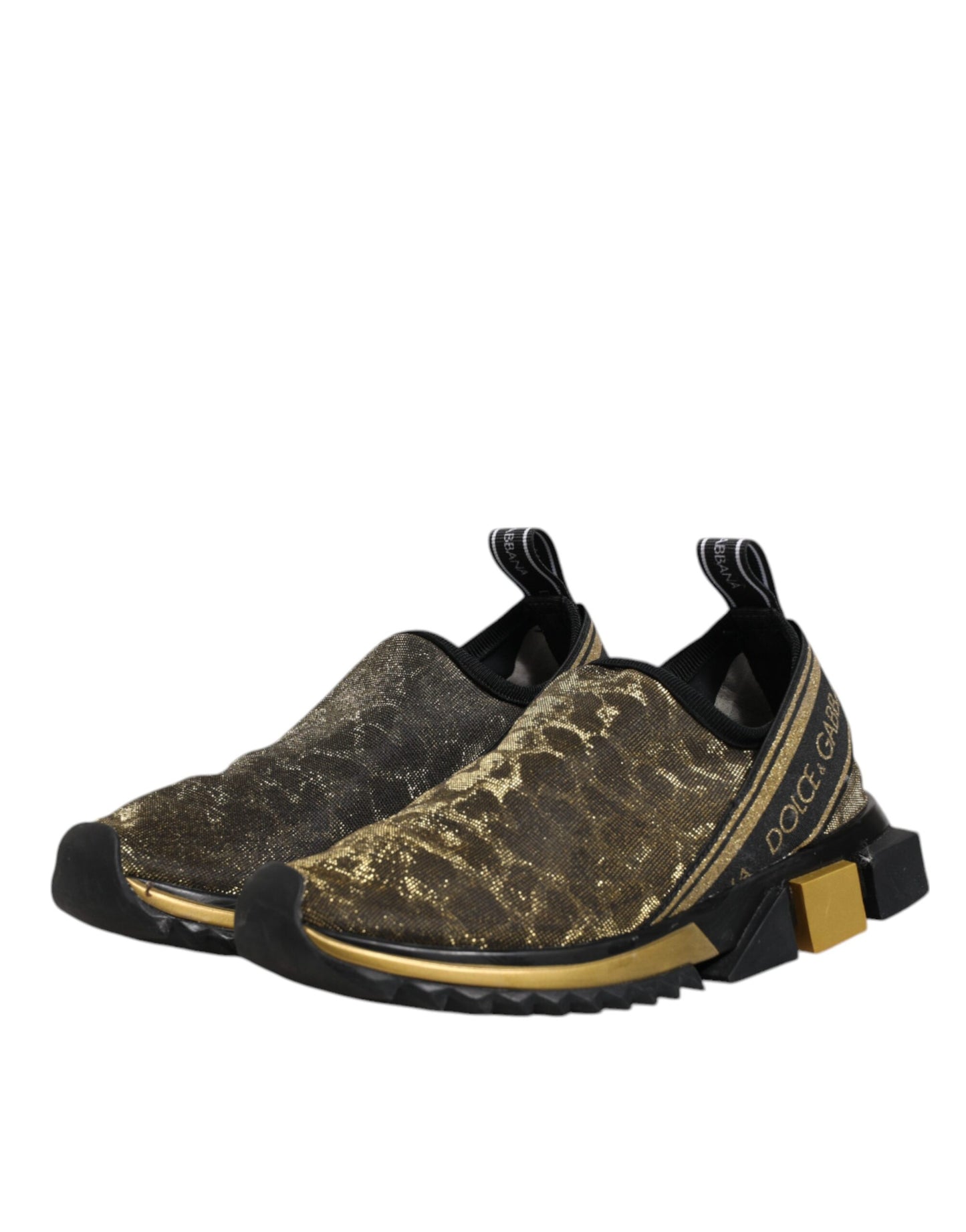 Gold Glitter Leopard Sorrento Sneakers Shoes