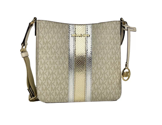 Jet Set Small Messenger Crossbody Bag Pale Gold