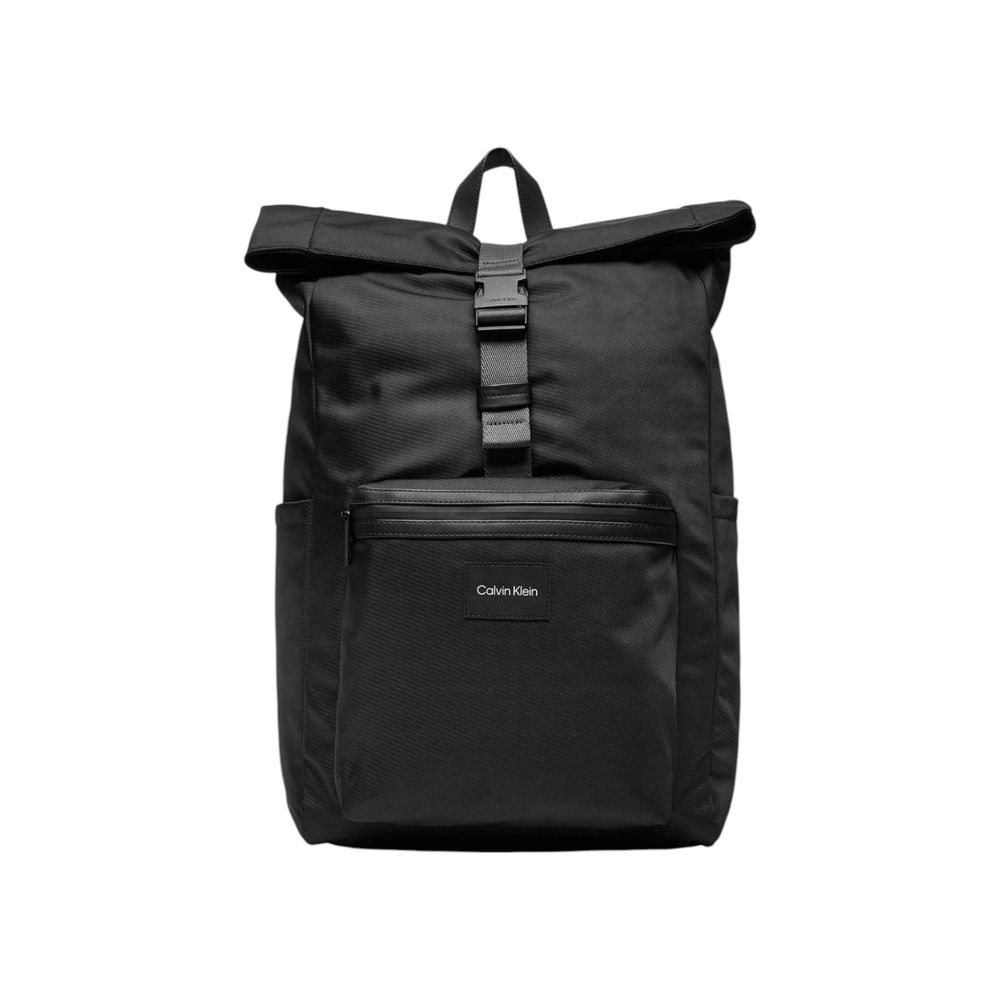 Black Recycled Polyester Backpack