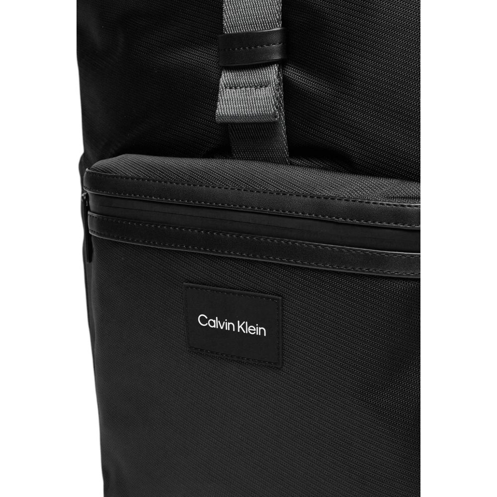 Black Recycled Polyester Backpack