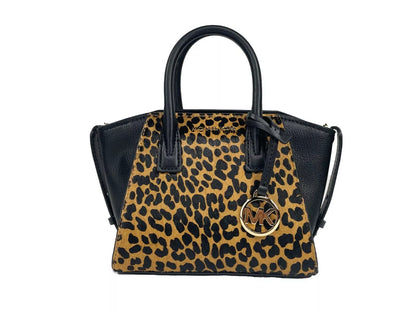 Avril XS Black Cheetah Satchel Crossbody Bag Purse