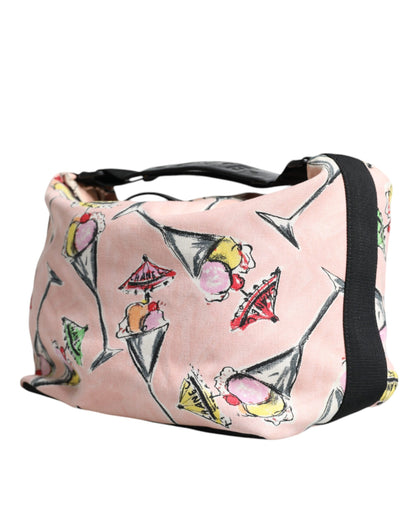 Pink Cruise Collection Parfait Canvas Printed Bag Purse