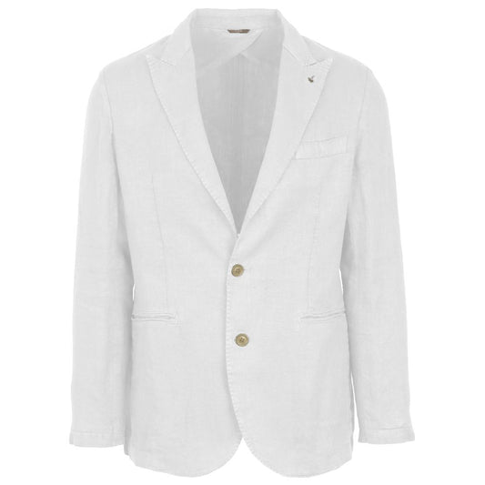 White Linen Blazer